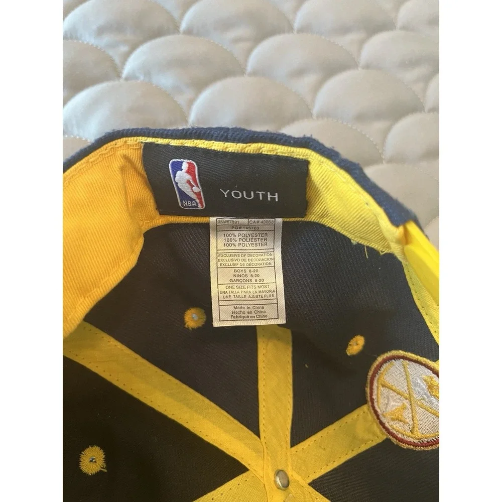 Denver Nuggets Hat Cap Snapback Youth Blue Yellow NBA Basketball Adjustable Kids - Picture 5 of 5